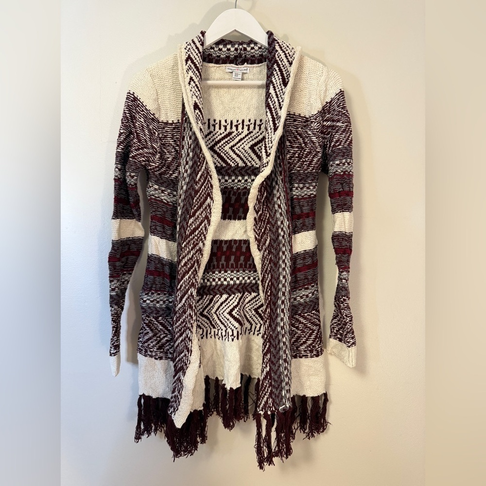 Wearing Your Heart On Your Sleeve Aztec Cardigan Extra Small EUC Cotton